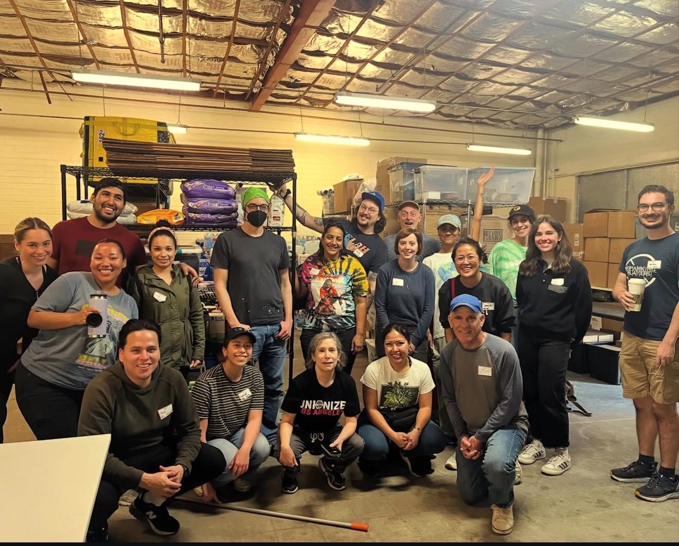 SELAH volunteers at the distribution hub
